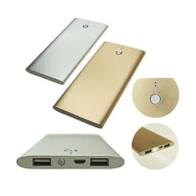 10000mAh Power Bank with 2 USB Ports and Flashlight