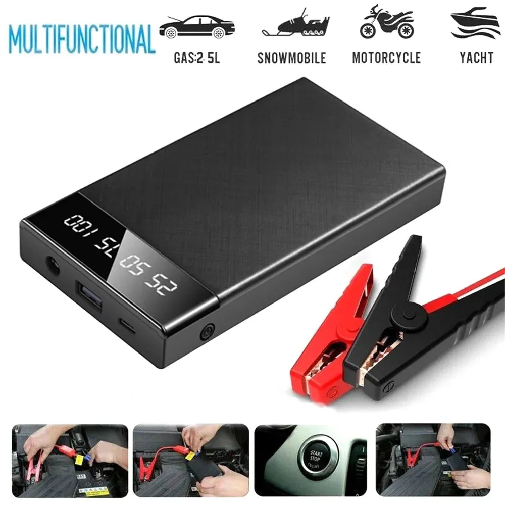 10000mAh Slim Vehicle JumpStart Power Bank with Built in Torch