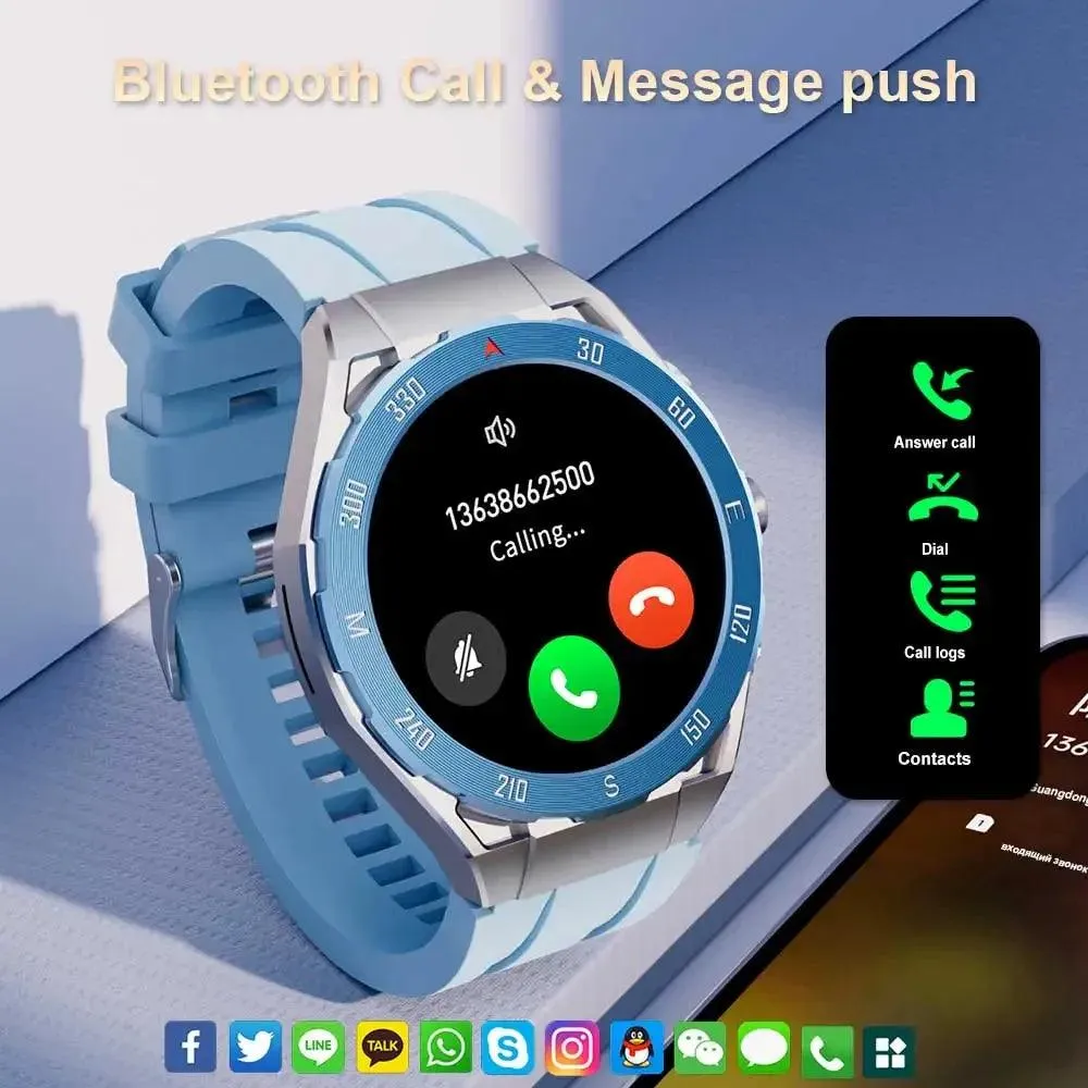 2024 Men's All-in-One Bluetooth Smartwatch with TWS Headphones and GPS Connectivity