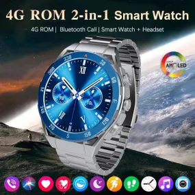 2024 Men's All-in-One Bluetooth Smartwatch with TWS Headphones and GPS Connectivity