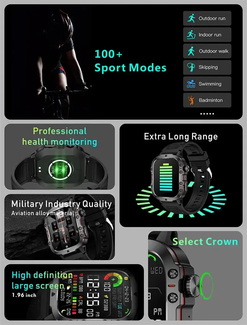 2024 Military Smart Watch - IP68