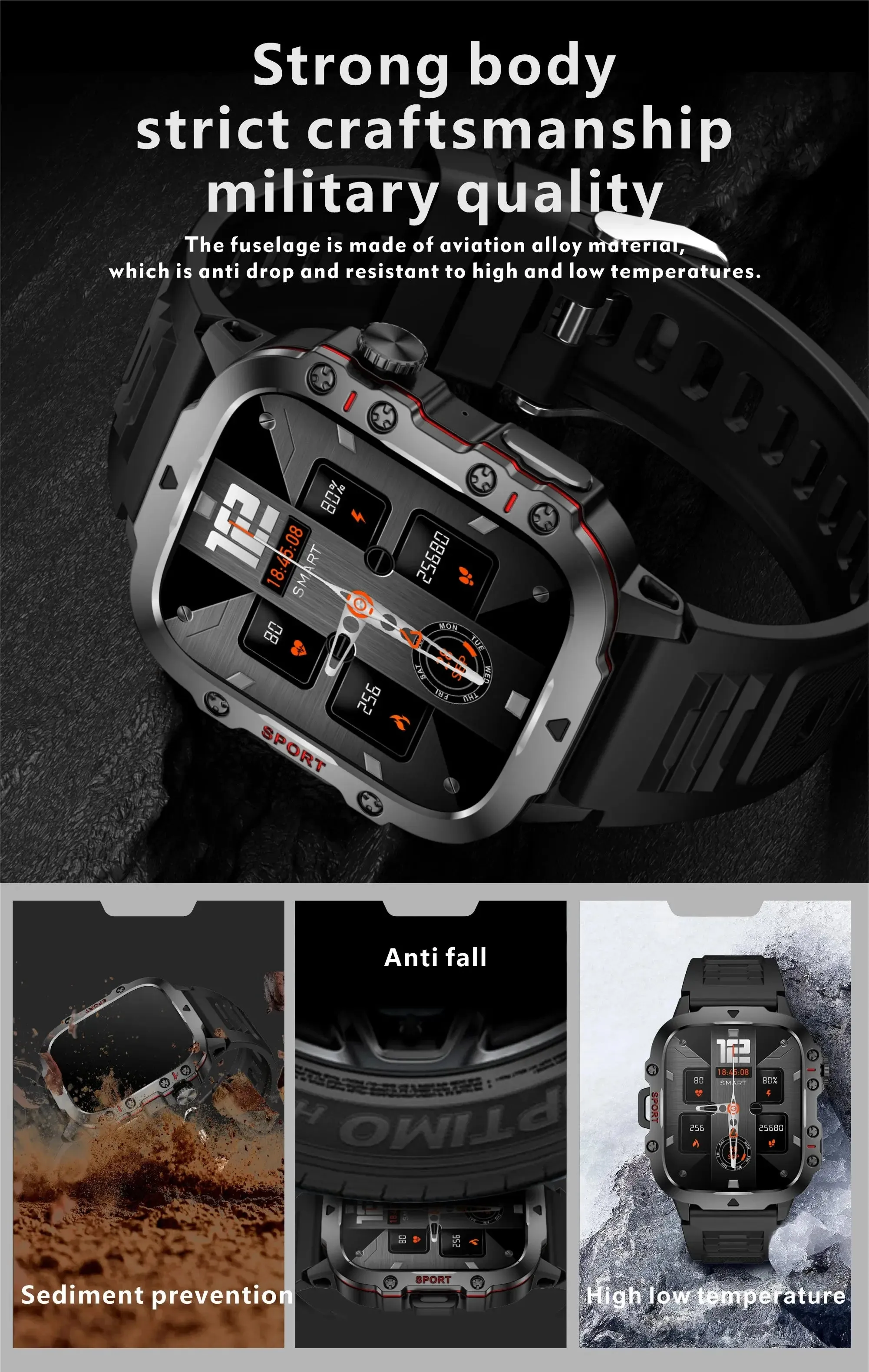 2024 Military Smart Watch - IP68