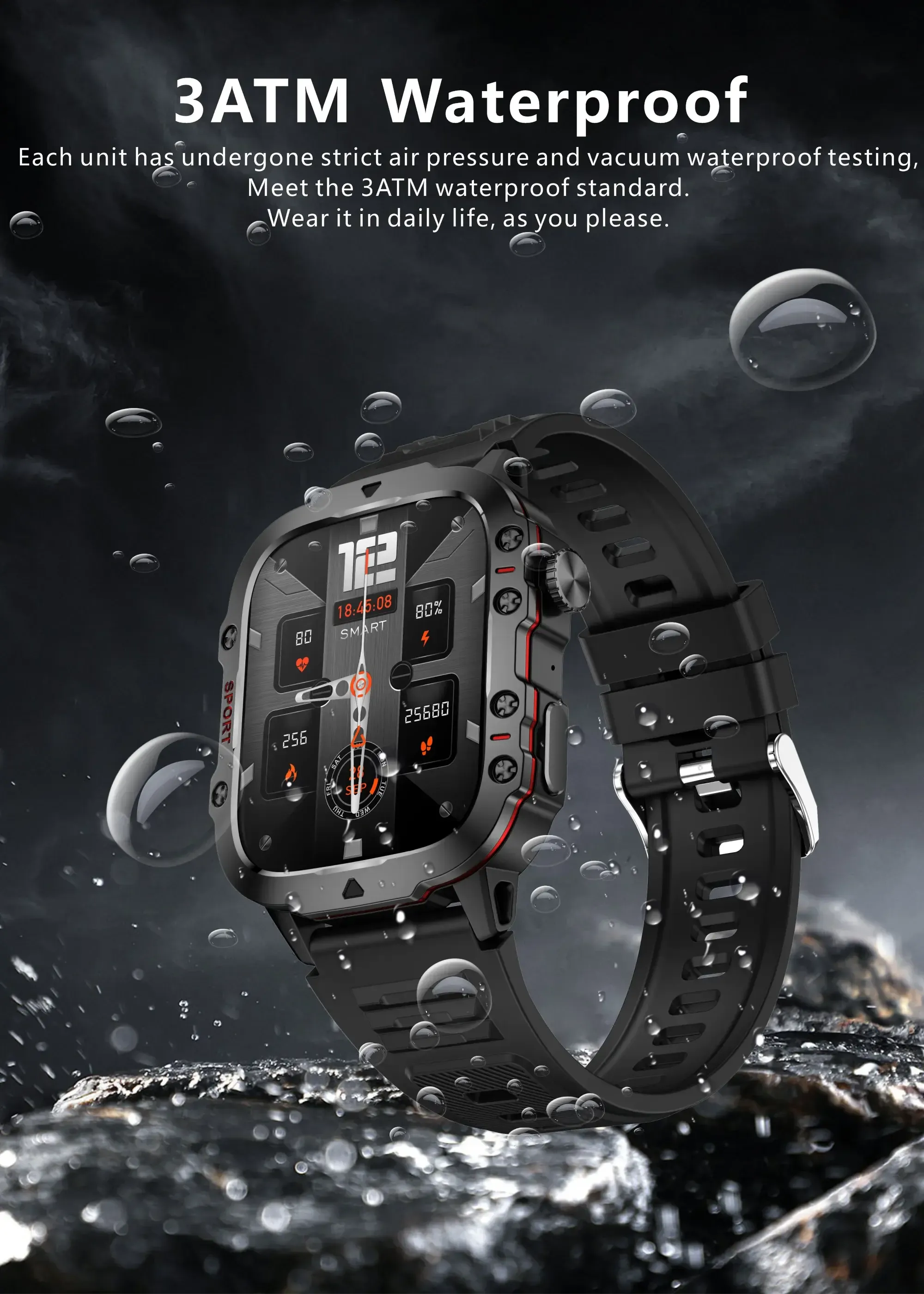 2024 Military Smart Watch - IP68