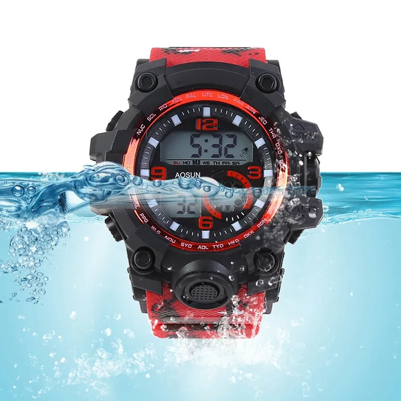 30M Waterproof Sports Men Watch Couple Fashion Popular Men's Multi-Functional LED Electronic Watchs