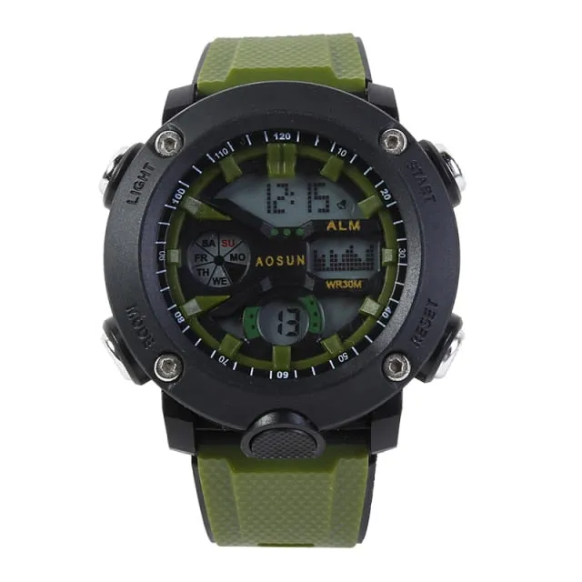 30M Waterproof Sports Men Watch Couple Fashion Popular Men's Multi-Functional LED Electronic Watchs