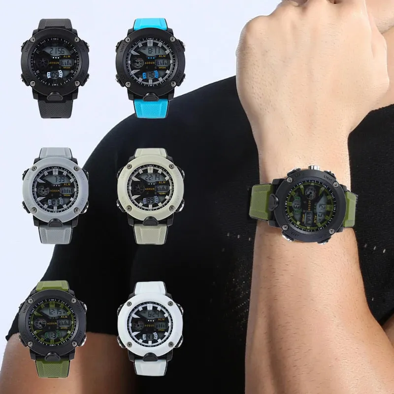 30M Waterproof Sports Men Watch Couple Fashion Popular Men's Multi-Functional LED Electronic Watchs