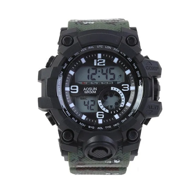 30M Waterproof Sports Men Watch Couple Fashion Popular Men's Multi-Functional LED Electronic Watchs