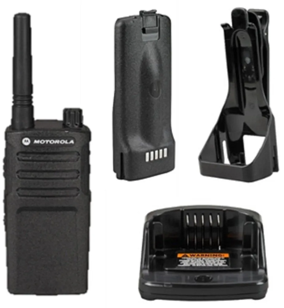 6 Pack Motorola RMU2040 Walkie Talkie Radios with Headsets