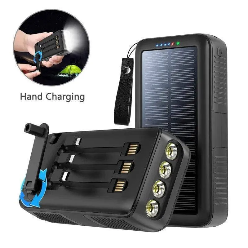 61200mAh Hand Crank Solar Power Bank: Never Run Out of Power Again