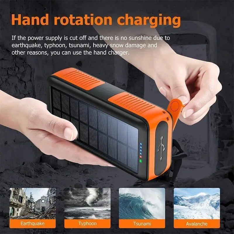 61200mAh Hand Crank Solar Power Bank: Never Run Out of Power Again