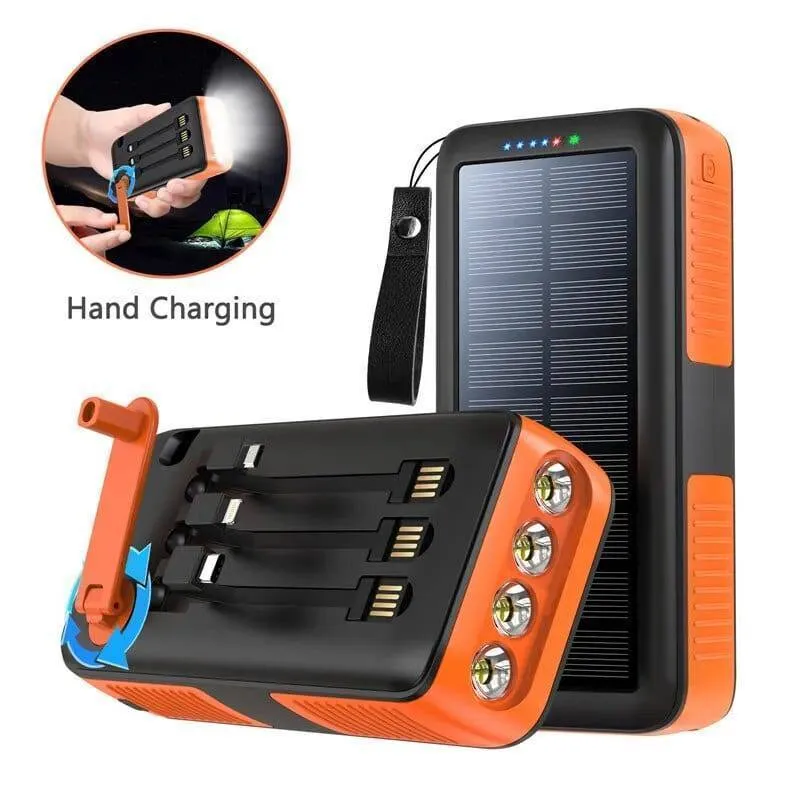 61200mAh Hand Crank Solar Power Bank: Never Run Out of Power Again