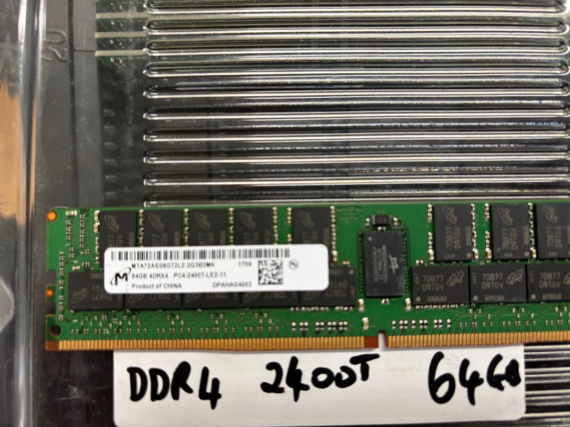 64GB Micron Server RAM PC4-2400T-LE2-11