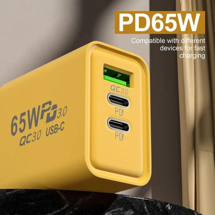 65W GaN USB-C Fast Charger with Multi-Device Compatibility