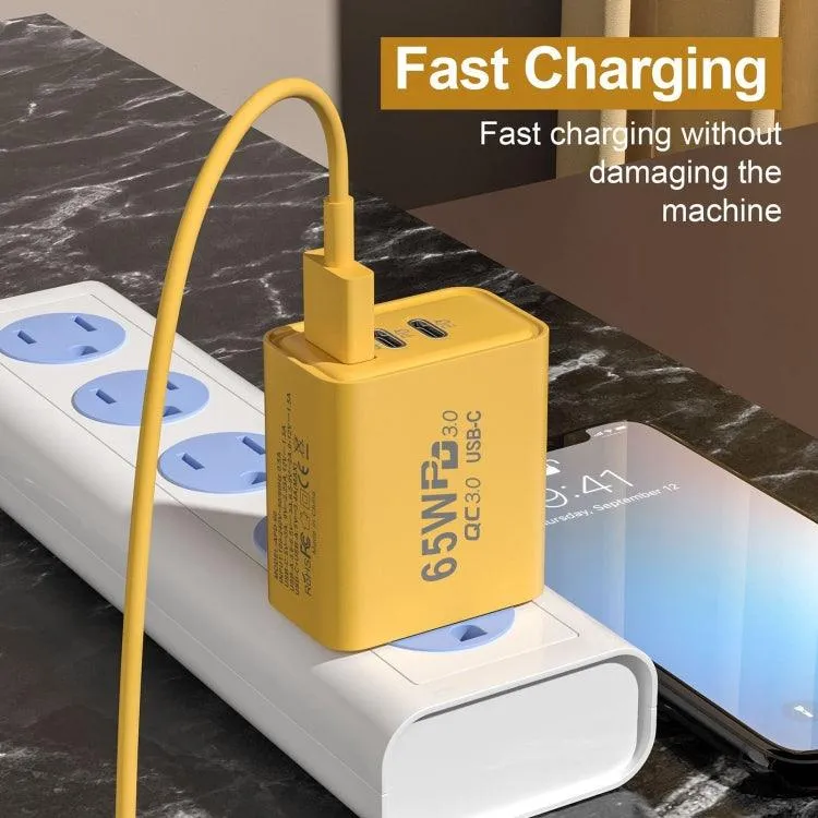 65W GaN USB-C Fast Charger with Multi-Device Compatibility