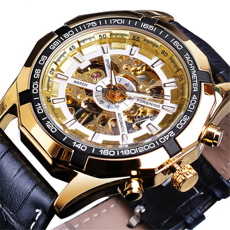 A Drop Shipping Forsining Watch Men's Fashion Casual Classic Popular Waterproof Manual Mechanical Watch