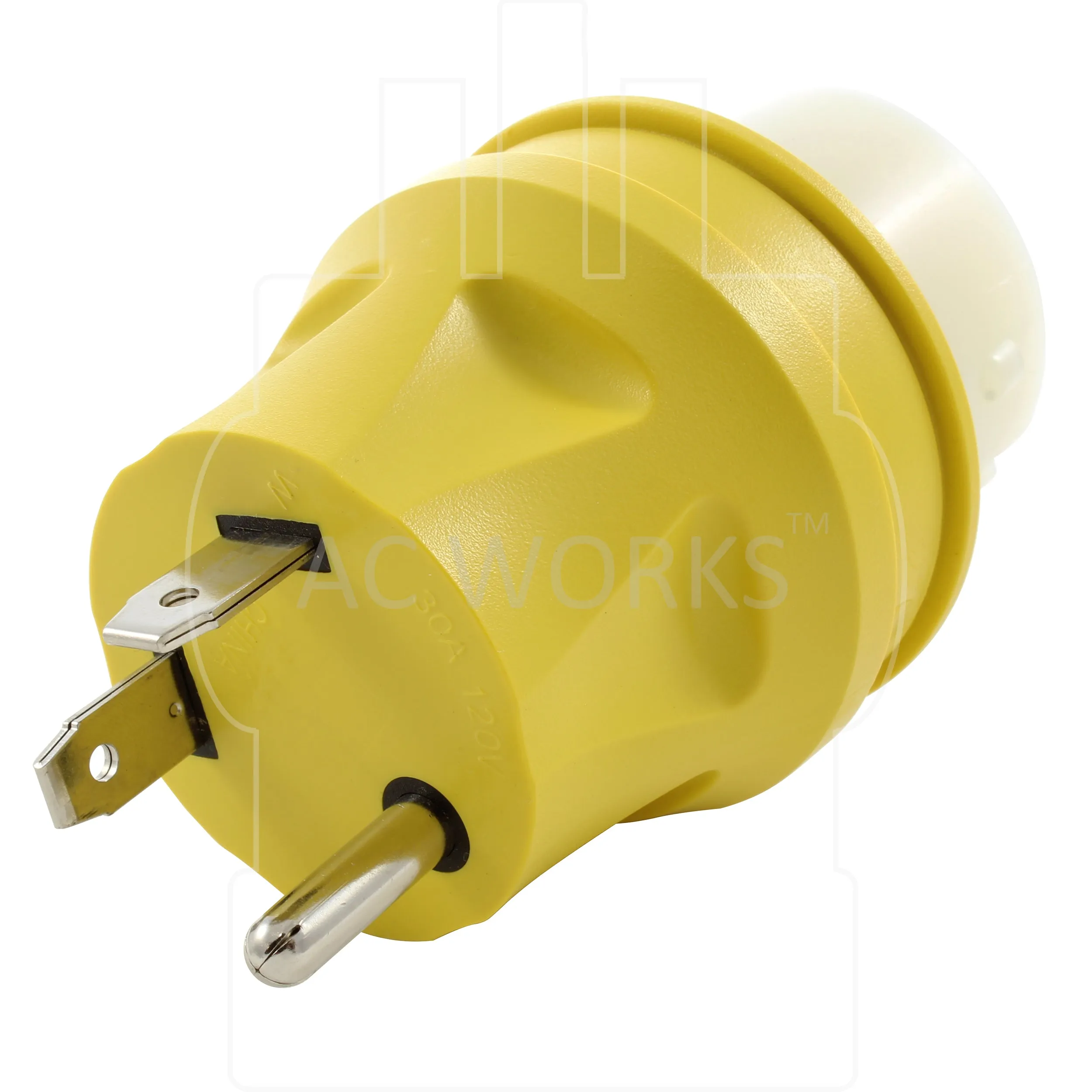 AC WORKS® [ADTETT] Temporary Power RV 30A TT-30P Plug to CS6364 50A Locking Female Adapter