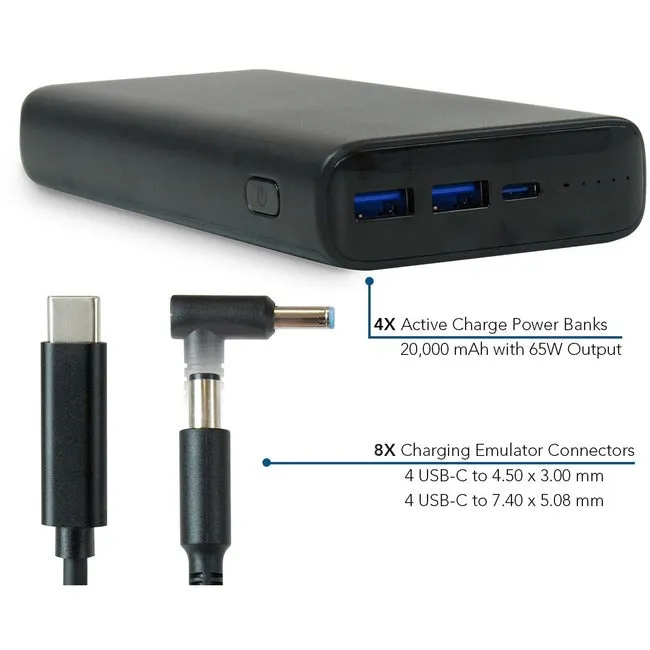 Adapt4 Active Charge Upgrade With Hp Connectors - 4X 20,000 Mah Active Charge Po Jar-Pbhp1