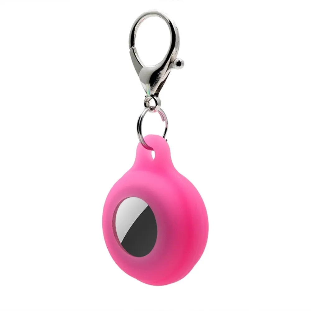 AirTags luminous silicone cover with buckle - Pink