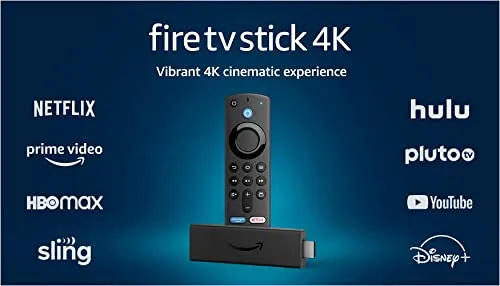 Amazon Fire TV Stick 4K, brilliant 4K streaming quality, TV and smart home controls, free and live TV