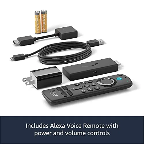 Amazon Fire TV Stick 4K, brilliant 4K streaming quality, TV and smart home controls, free and live TV