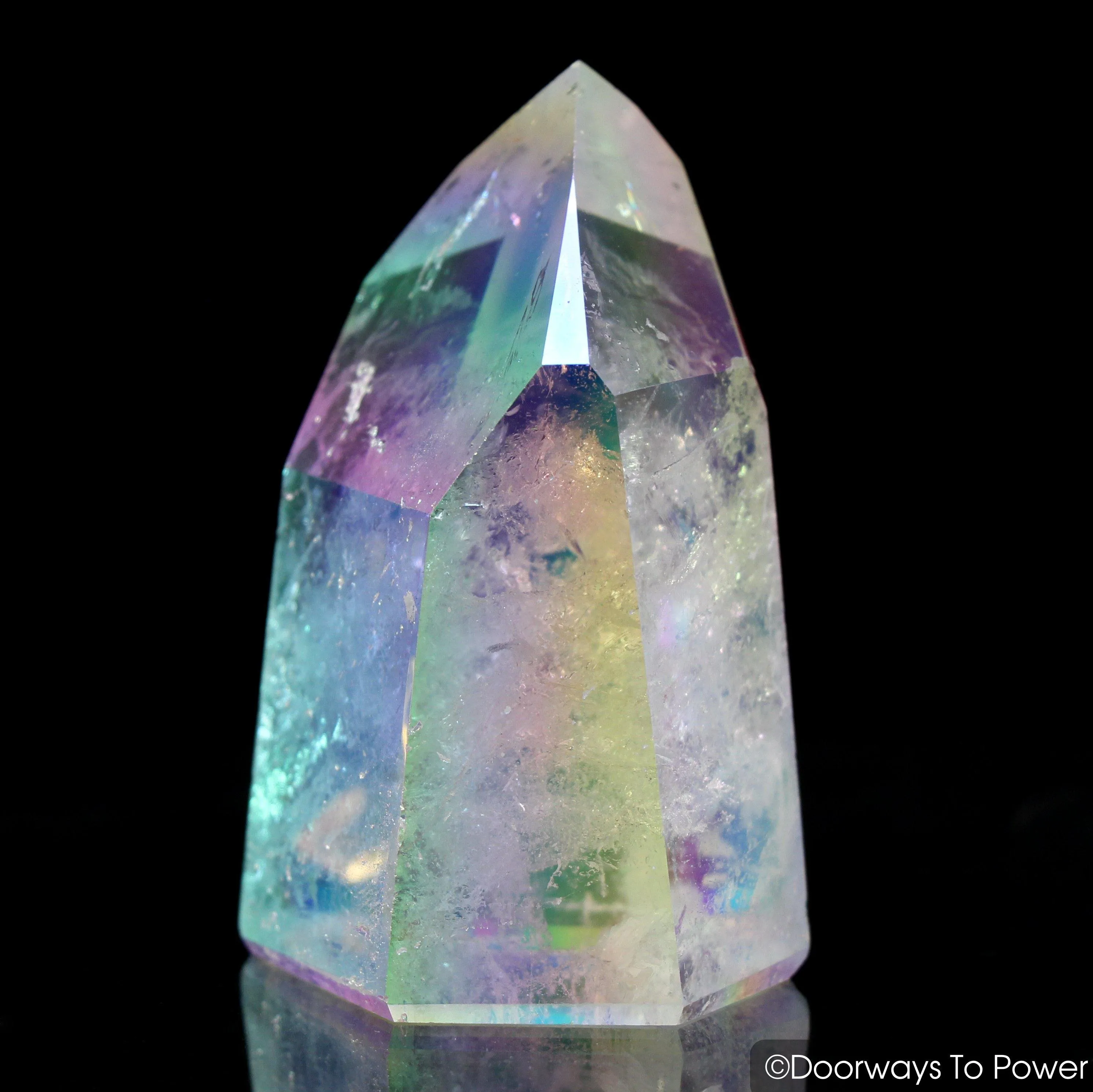 Angel Aura Lemurian Quartz Crystal Point 'Your Future in Wings' (RESERVED)