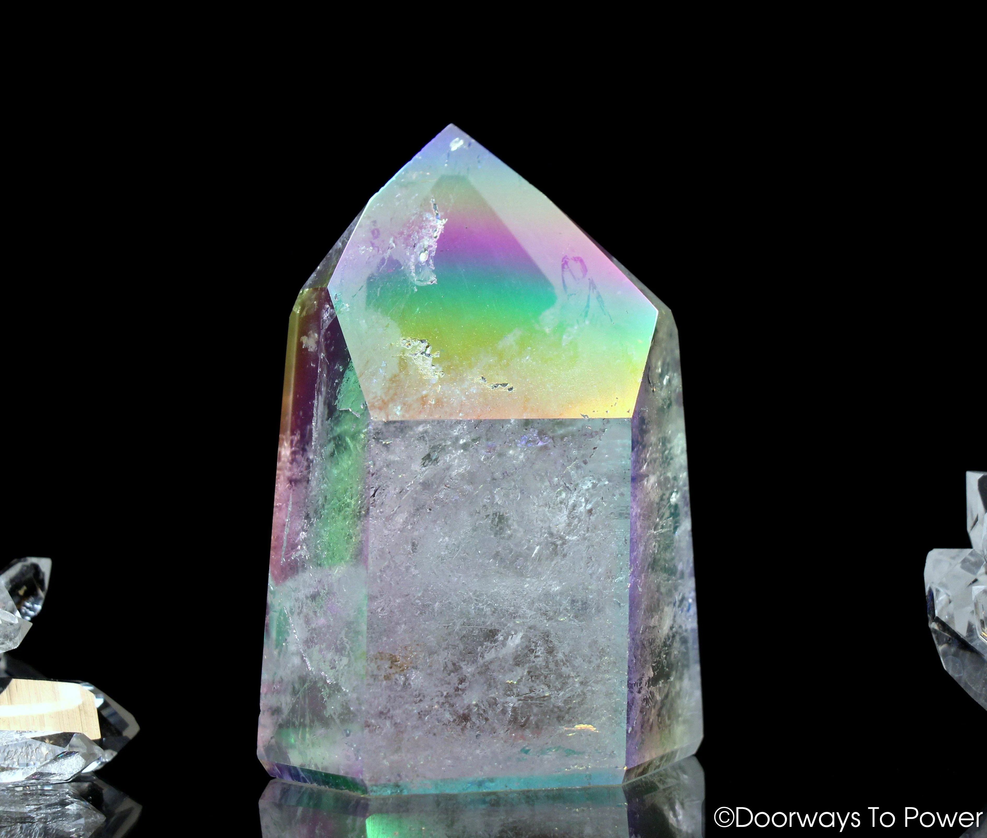 Angel Aura Lemurian Quartz Crystal Point 'Your Future in Wings' (RESERVED)