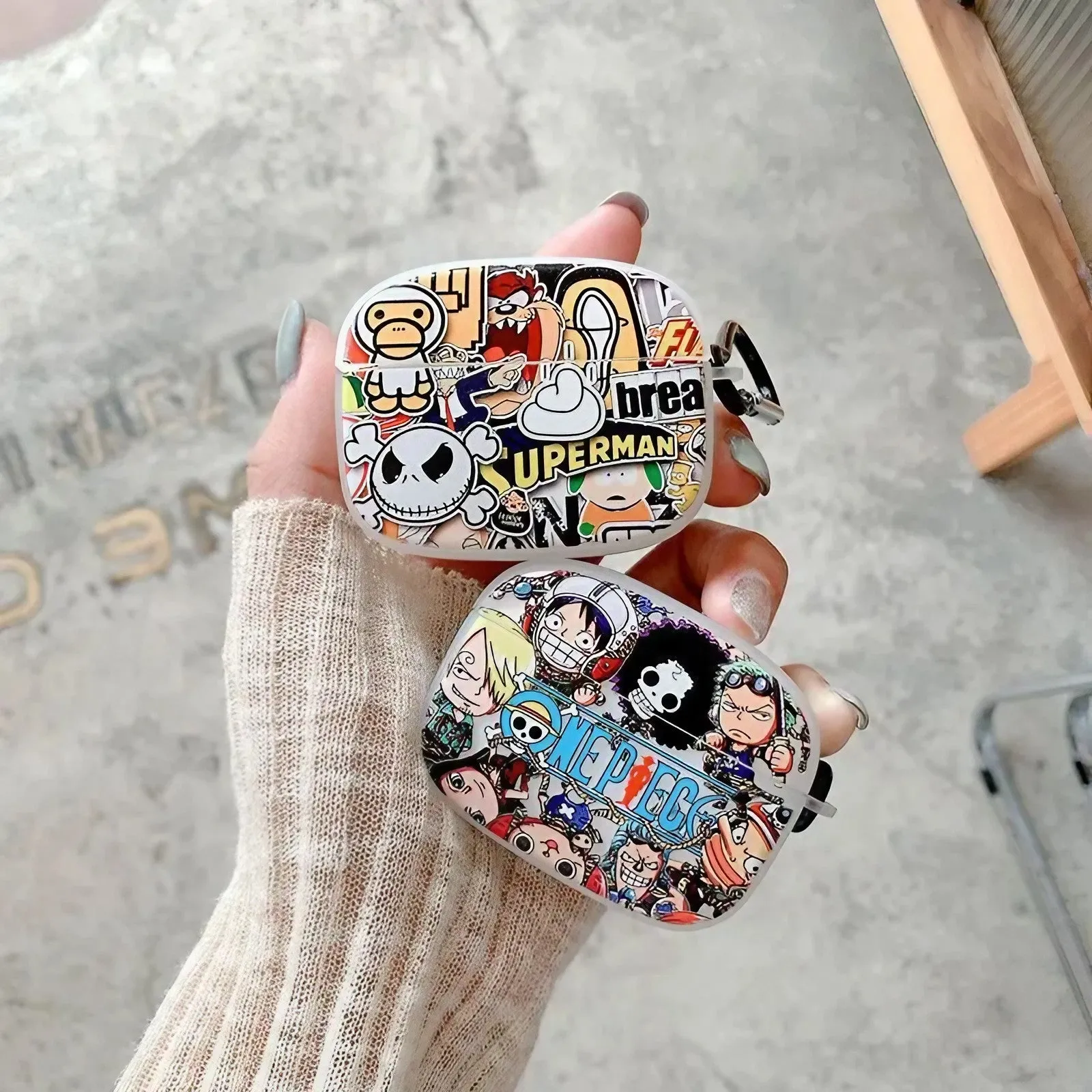 Anime One Piece AirPod Case Protective Earphone Case Cover