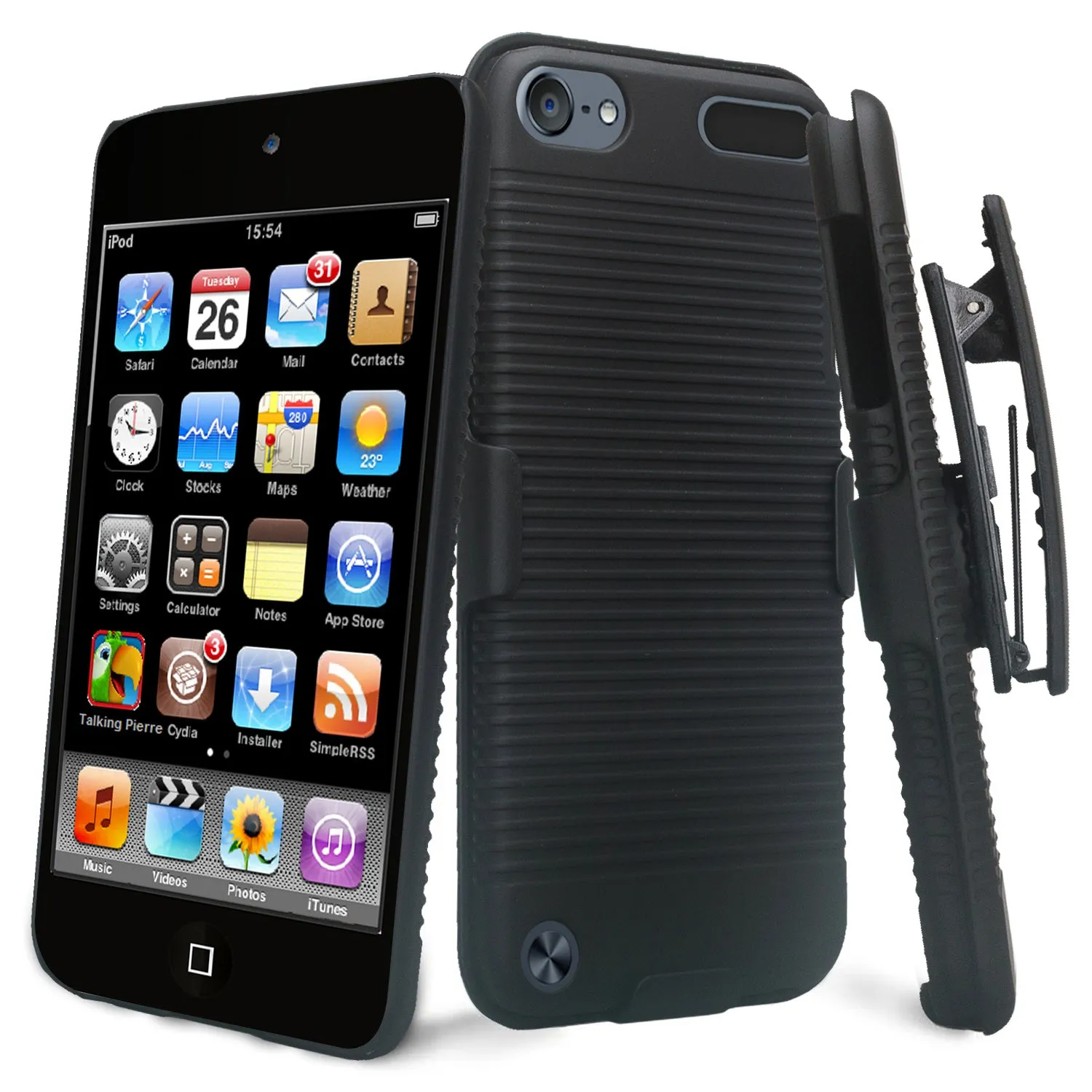 Apple iPod Touch 5 / Touch 6 Case, Slim Rotating Swivel Clip Rugged Holster Shell Combo Case Cover for iPod Touch 5 / Touch 6