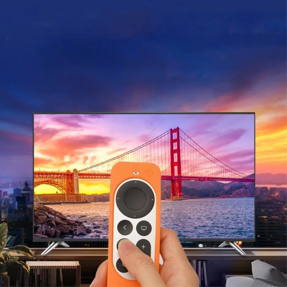 Apple TV 4K (2021) remote controller / AirTag silicone cover - Black