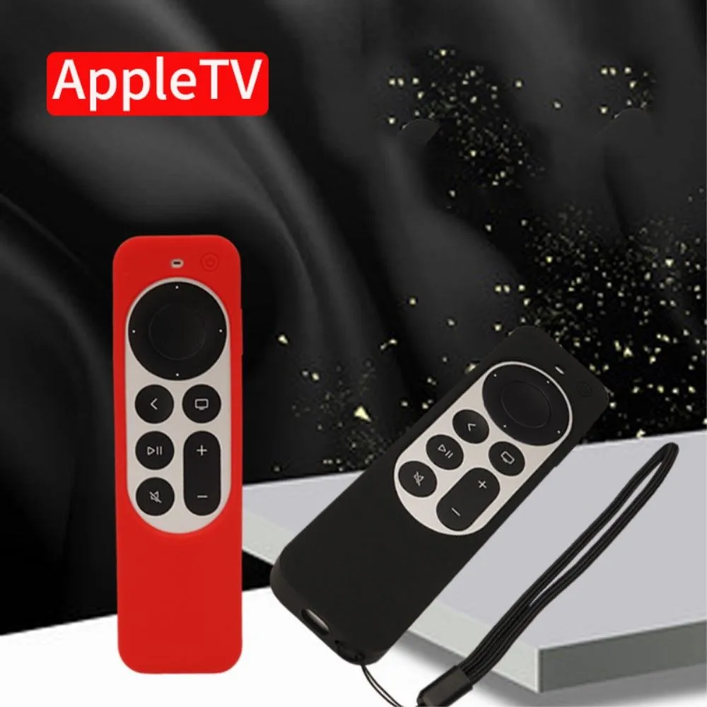 Apple TV 4K (2021) remote controller / AirTag silicone cover - Black