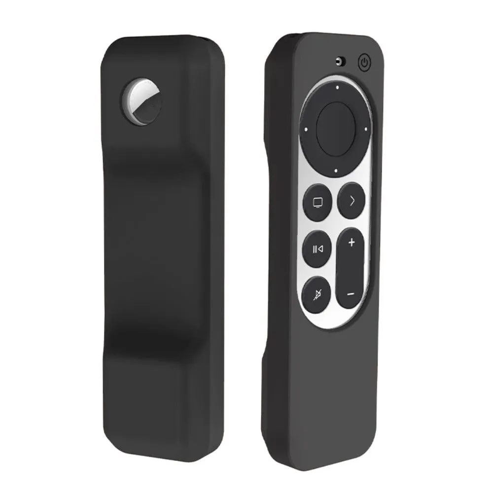 Apple TV 4K (2021) remote controller / AirTag silicone cover - Black