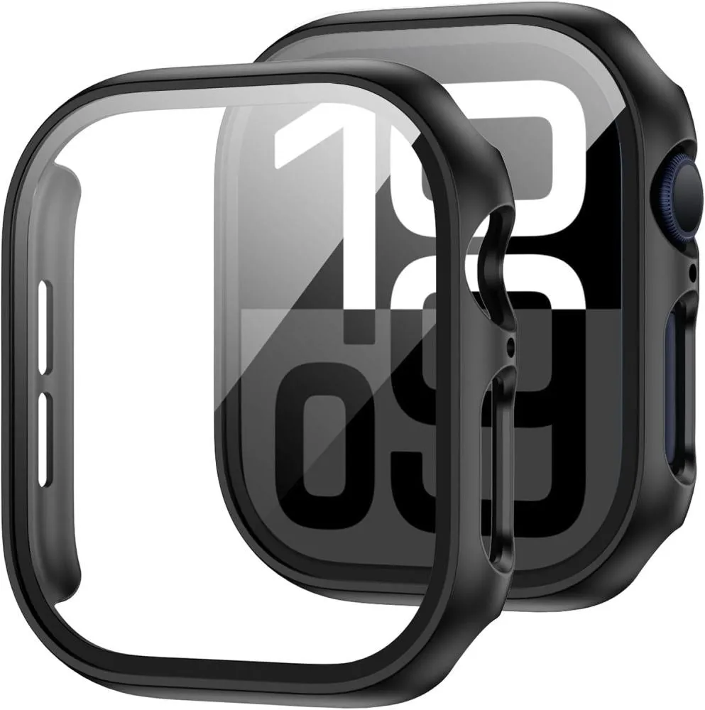 Apple Watch 10 Tech-Protect DEFENSE360 Smartwatch Cover m. Skærmbeskyttelse - 46mm - Sort