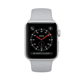 Apple Watch Series 3 (A1858)- 38mm - GPS   Cellular- Silver Aluminum W/ Fog Band