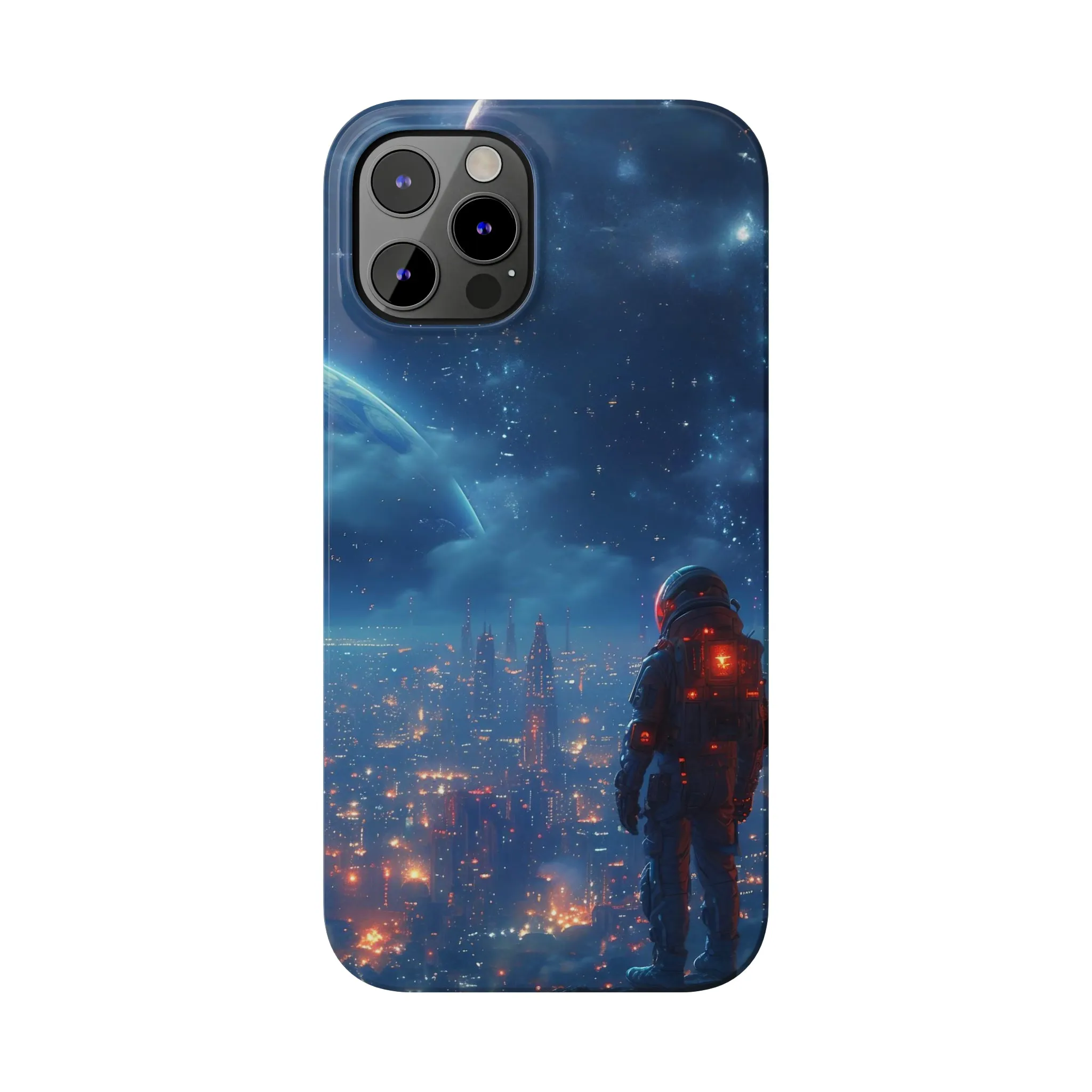 Artistic Rendition of Space Design Sleek Elegance Wireless-Charging Compatible Phone Case Slim Phone Case compatible with over 20 iphone models