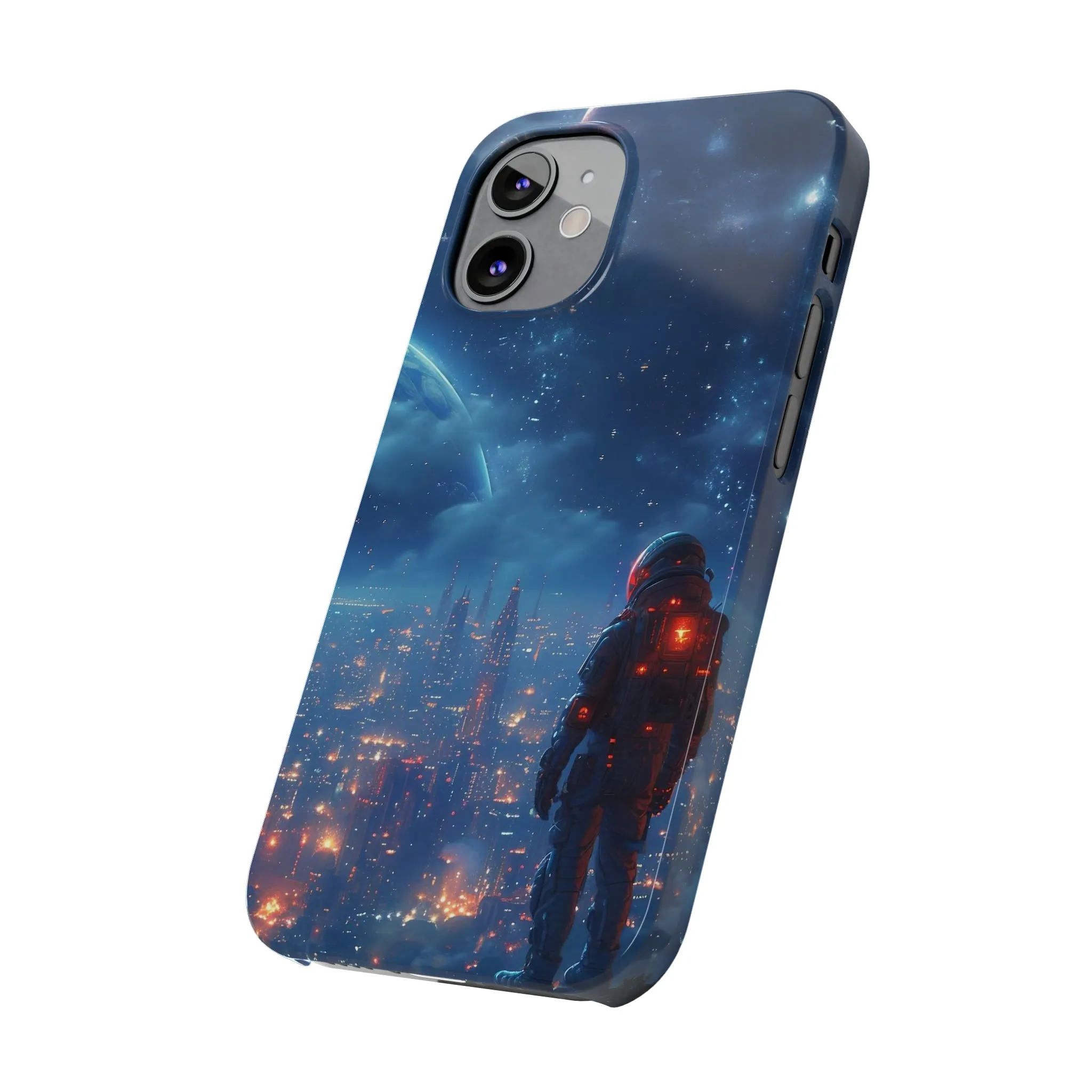 Artistic Rendition of Space Design Sleek Elegance Wireless-Charging Compatible Phone Case Slim Phone Case compatible with over 20 iphone models