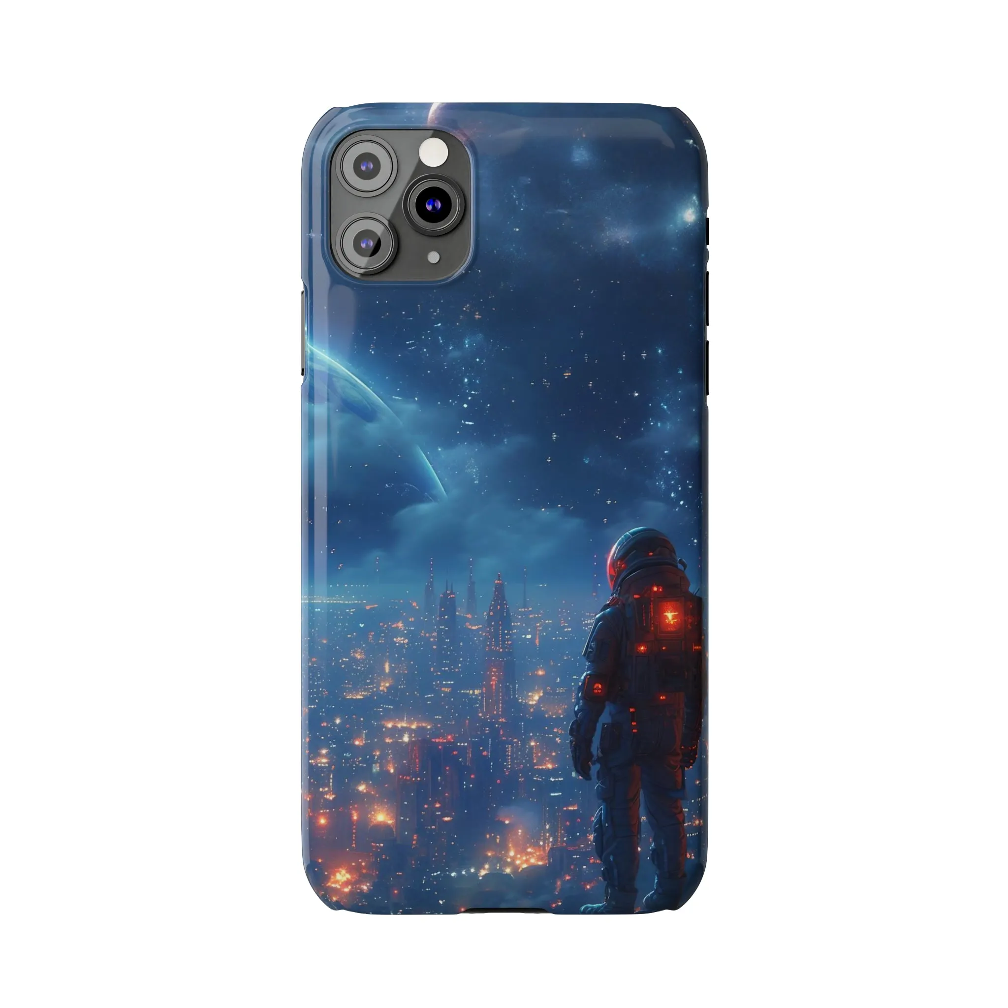 Artistic Rendition of Space Design Sleek Elegance Wireless-Charging Compatible Phone Case Slim Phone Case compatible with over 20 iphone models