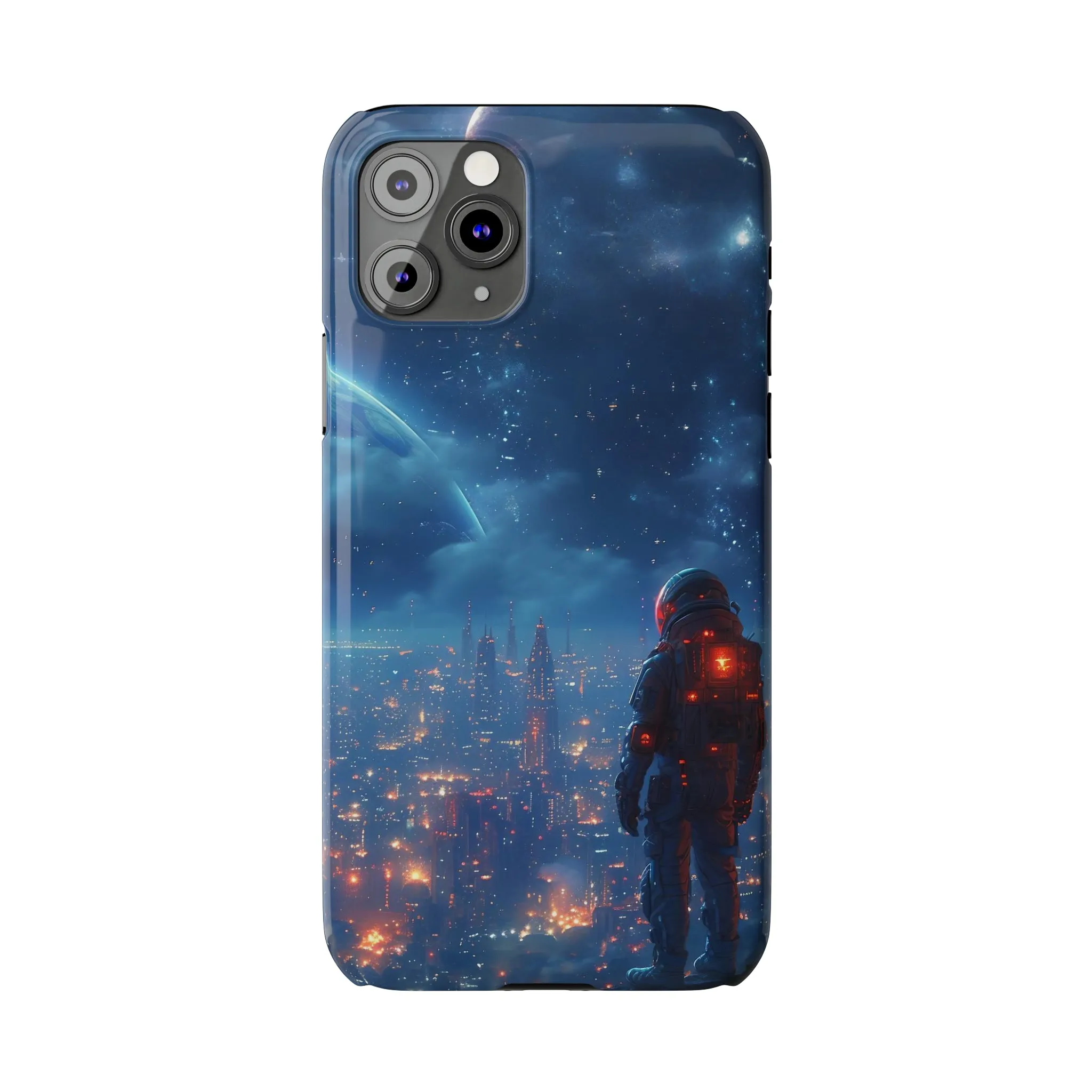 Artistic Rendition of Space Design Sleek Elegance Wireless-Charging Compatible Phone Case Slim Phone Case compatible with over 20 iphone models