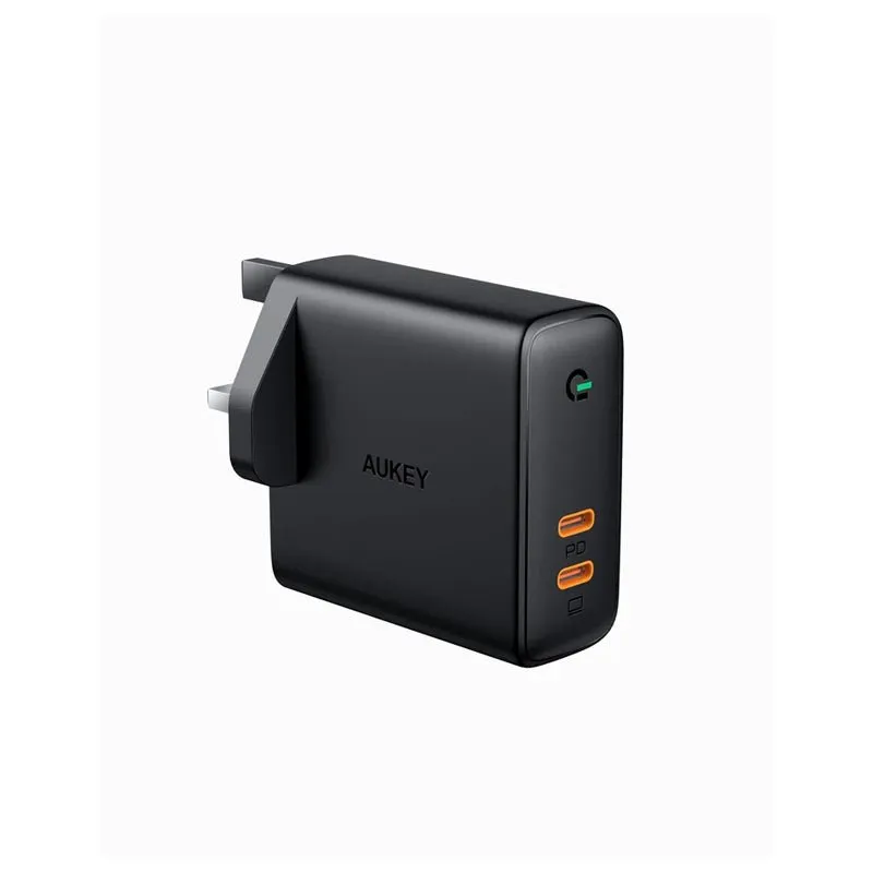 AUKEY Dual-Port Wall Charger with Dynamic Detect - 63W / Black