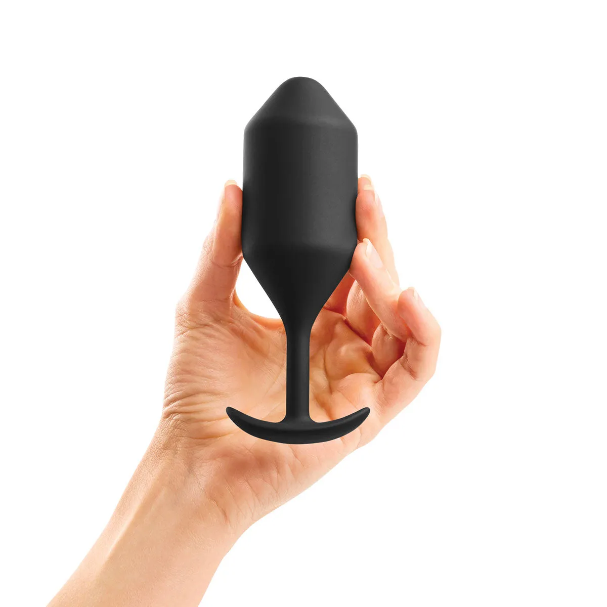 B-vibe Weighted Snug Plug 4 - .257 G Black