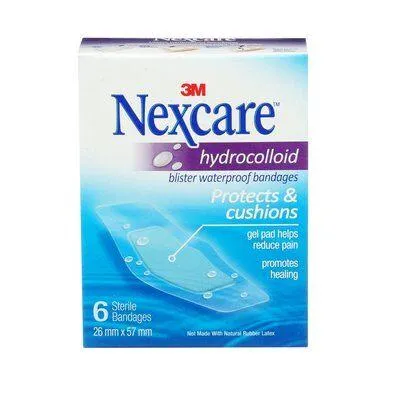 Bandages - 3M Nexcare Blister Waterproof Bandages, (Case of 24 Packs, 6 per Pack), BWB-06-CA