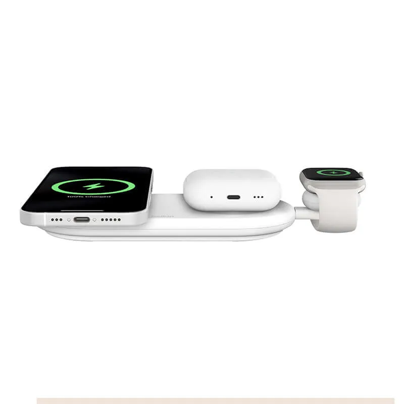 Belkin WIZ022qcBK Qi2 3-in-1 Wireless Charging Pad