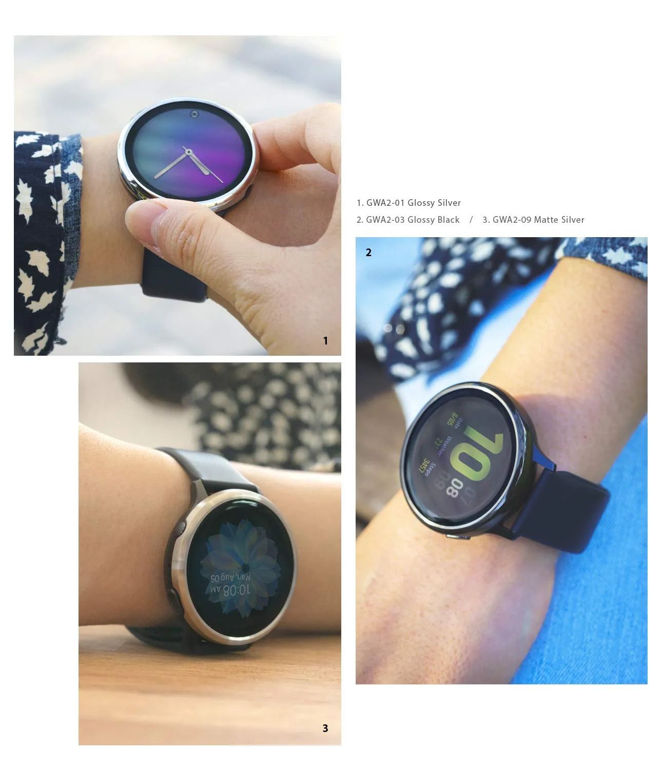 Bezel Styling Cover for Galaxy Watch Active 2 44mm (2019) - GW-A2-44-03 [Stainless Steel]