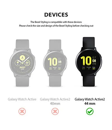 Bezel Styling Cover for Galaxy Watch Active 2 44mm (2019) - GW-A2-44-09 [Stainless Steel]