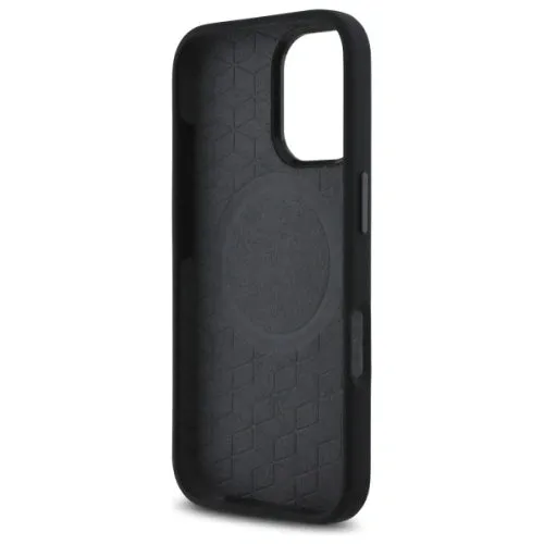 BMW M Series Silicone Hardcase with Printed Ring MagSafe Case for iPhone 16 6.1" Black - BMHMP16S23SROK