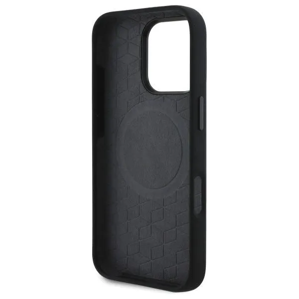 BMW M Series Silicone Printed Ring Case with MagSafe for iPhone 16 Pro 6.3" Black - BMHMP16L23SROK