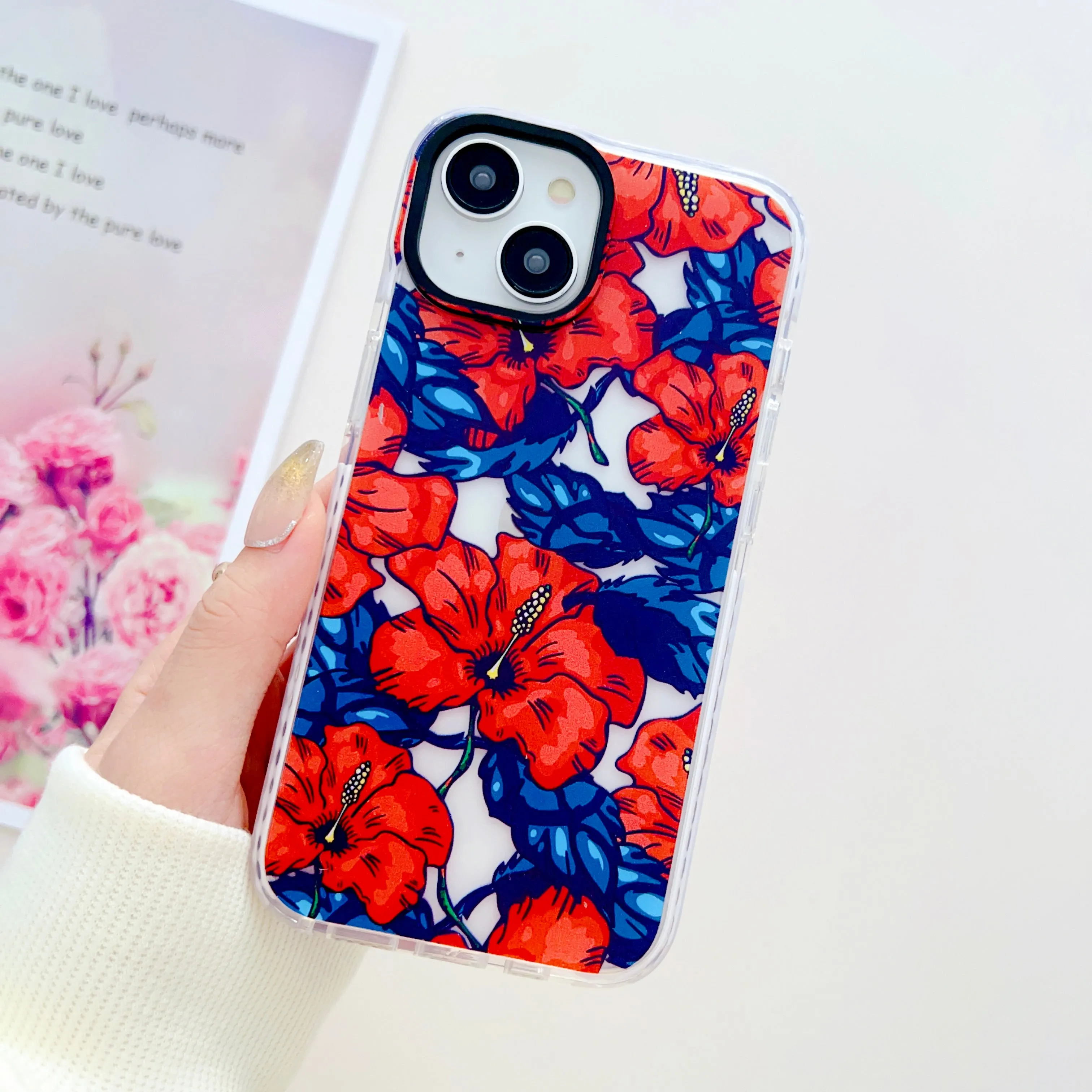 Bright Floral Designer Impact Proof Silicon Phone Case for iPhone