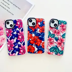 Bright Floral Designer Impact Proof Silicon Phone Case for iPhone