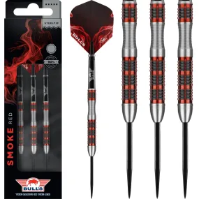 Bulls Smoke Darts - Steel Tip - Style B - Ringed - Black and Red