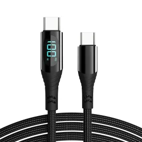 Cable charger type C with charg display fast charging