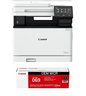 Canon ImageCLASS Mf753cdw Check Printer with 1 OEM 069 MICR Cartridge